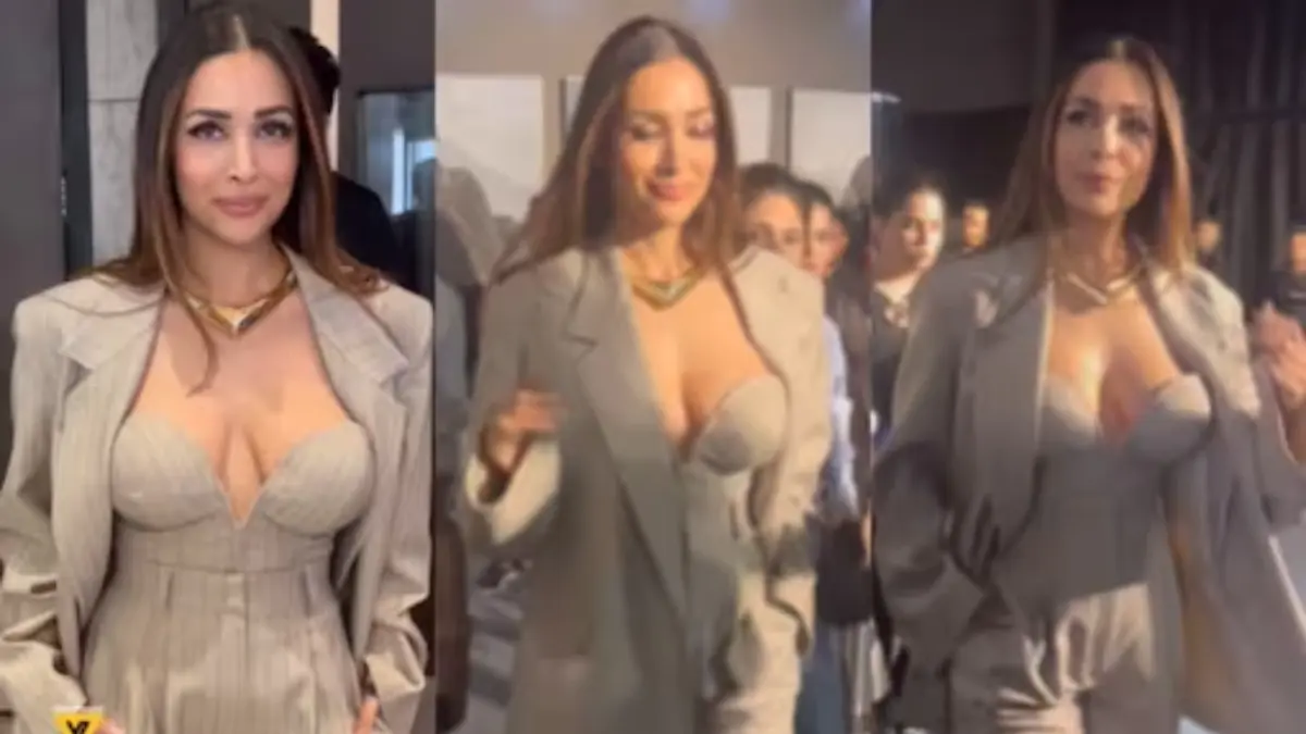 Malaika Arora was seen flaunting bold cleavage in a bold power suit, Hot Video Viral