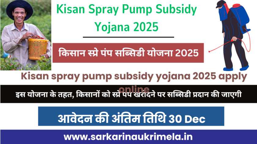 Kisan Spray Pump Subsidy Yojana 2025